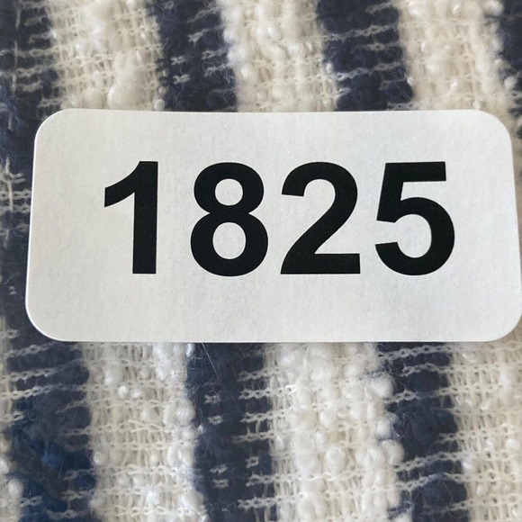 Green Envelope Los Angeles Shirt Womens Medium Blue‎ White Striped Fringe Trim - Picture 9 of 9